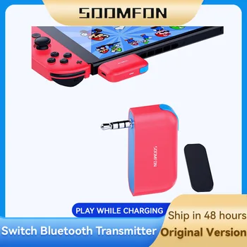 SOOMFON Wireless Bluetooth Transmițător Audio de 3,5 mm Jack Aux Adaptor Accesorii pentru Nintendo Comutator Lite PC Căști Bluetooth