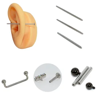 1 BUC Oțel Chirurgical Instrument Steril de Unică folosință Body Piercing Ghid Ace Medicale Ace de Buric Biberon Stud Ureche, Nas, Limba, Buze