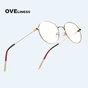 Titan pur Retro rotund rama de ochelari Femei transparent Ultralight Ochelari de vedere baza de Prescriptie medicala Bărbați Miopie Optice Rama de Ochelari
