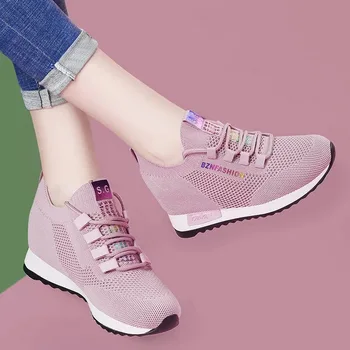 Pantofi pentru femei 2022 Internă Crește Pantofi Casual Femei Zbura Țese Respirabil Pantofi Doamnelor Platforma Pantofi de Confort Zapatos Mujer