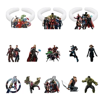 Disney Marvel Avengers Cifre Hulk, Captain America Inel Rotund Alb Inel de Rășini Acrilice Inel de Petrecere Accesoriu Inel pentru Barbati XDS424