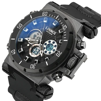 LOQNCE T6001 brand fierbinte de vânzare multi-funcție ceas militar rezistent la apa 30m de lux cadran mare în aer liber de sport bărbați cuarț ceas