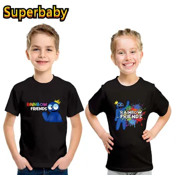 Jocul Hot Rainbow Prieteni Grafica de Desene animate pentru Copii tricou Amuzant pentru Copii Baieti Fete Haine de Vară pentru Copii din Bumbac cu Maneci Scurte T-Shirt