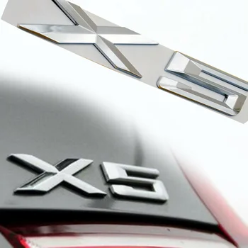 Masina Scrisoare Emblema Portbagaj Spate Insigna Autocolant Decal Plastic ABS Pentru BMW X5 F15 F85 E70 E53 X1 Styling Accesorii