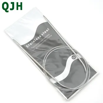 QJH 4buc 3,25 mm Nou andrele circulare 80cm Durabile din Oțel Inoxidabil Circulare de Tricotat Ace de Croșetat de Tricotat Instrumente #10