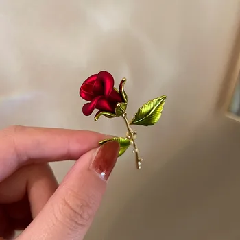 Clasic Email De Flori De Trandafir Broșe Pentru Femei Aliaj De Flori De Trandafir Nunti Office Casual Ace De Brosa, Cadouri De