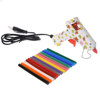14pcs Hot Melt Glue Stick se Amestecă Culoare 7mm Vâscozitate Pentru DIY Meșteșug Jucărie de Reparații l29k