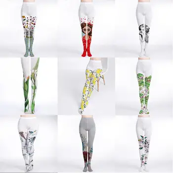 Designer De Moda De Înaltă Calitate, Flexibil Twain Print Digital Colanti Model De Chilot Moale Iarna Flori De Ciorapi Femei Fete