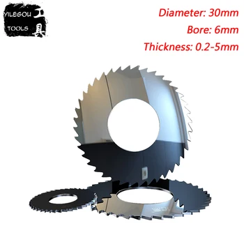 30x6mm Solidă Carbură de Tungsten din Oțel Circulare de Ferăstrău 30 mm*45 Dinti de Tungsten din Oțel de scule de Frezat, Gros de 0,2-5 mm, (Teava de 6mm)
