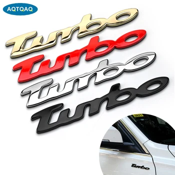 TURBO Metal Autocolant Auto Car Styling Corpul Emblema 3D Decal Aliaj de Zinc Masina din Spate Hayon Insigna de Decorare Accesorii Auto Decalcomanii