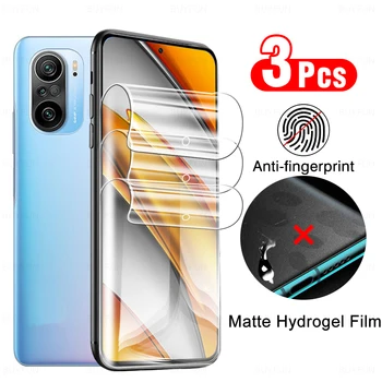 3 Buc Mata Anti-amprente Hidrogel Film Pentru Xiaomi Poco F3 Ecran Protector Pe Poko F 3 Pocof3 Nu de Protectie din Sticla Temperata