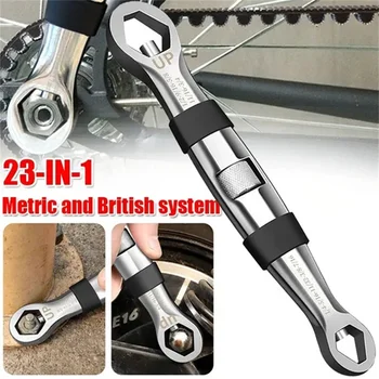 23 Din 1 Cheie Metric/Sistemul britanic Cheie Reglabilă Universal Morisca Cheie 7-19mm Multitool Instrument de Mână pentru Reparații Auto