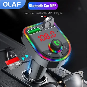 Incarcator auto Handsfree Transmițător FM Bluetooth 5.0 Wireless Car Kit Audio MP3 Modulator Player Audio Receptor 2 USB Încărcător Rapid