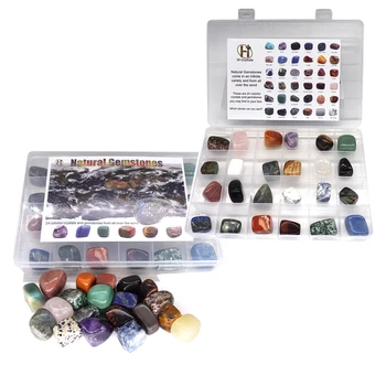 24 BUC/Set Natural de Vindecare Cristale Minerale Specimene Neregulat Scazut Pietre Rock Cutie de Colectare pentru Copii de Cercetare de Predare