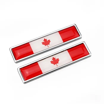 1 Pereche Steagul Canadei Canada 3D Metal Masina Autocolant Decal Decor Insigna Emblema Accesorii Auto Autocolante Pentru Audi, Bmw, Toyota, VW