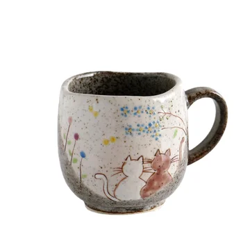 Japoneze Cana de Cafea din Ceramica Personalizate Cana Mica de Imprimare Animal mic Dejun Cat Ceașcă Copii Drăguț Taza Bucatarie Bar Consumabile ED50MK