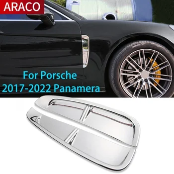 2 buc Auto Motor Partea de Evacuare a Aerului din Plastic ABS Cromate Decorative Capac Protecție Pentru Porsche Panamera Styling Exterior Accesorii