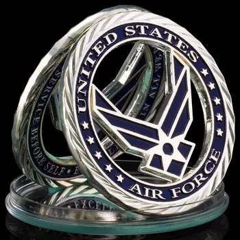 Argint Placat Cu Statele Unite Ale Americii Air Force Valorile De Bază Comemorative Moneda Meșteșugul Marina Gol Afară De Monede Comemorative