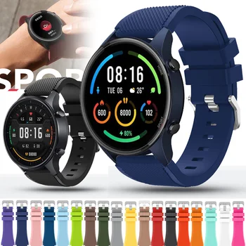 Pentru Xiaomi MI Watch / S1 Activ Curea Silicon Bratara 22mm Watchband Km Culoare Ceas sport edition correa Pentru Huawei GT 2 3 2e
