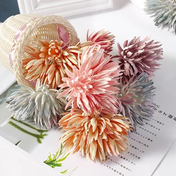 6pcs/lot 12cm Noi Flori Artificiale de Mătase Mini Buchet Handmade Pentru Nuntă Decorațiuni DIY Coroană de flori de Craciun cu Flori de plastic