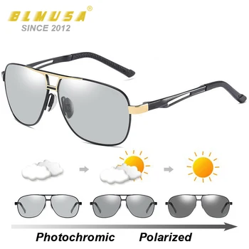 BLMUSA Noi Polarizat ochelari de Soare Barbati de Conducere Auto ochelari de soare Vintage în aer liber Fotocromatică Ochelari de Soare Barbati UV400
