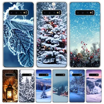 Peisaj de Iarna Ninsoare Ușoară Pentru Samsung Galaxy A50 A51 A71 A70 Caz de Telefon A40 A41 A30 A31 A20E A21S A10 A11 A01 5G A6 A8 + A7 A9