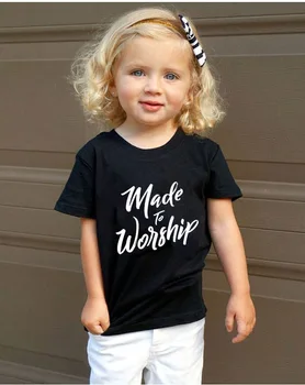 A făcut Să se Închine Fierbinte de Vânzare de Moda pentru Copii Unisex Sus Tricouri Tricou Copii Băieți Fete Maneci Scurte T-shirt Amuzant Haine Purta Copilul