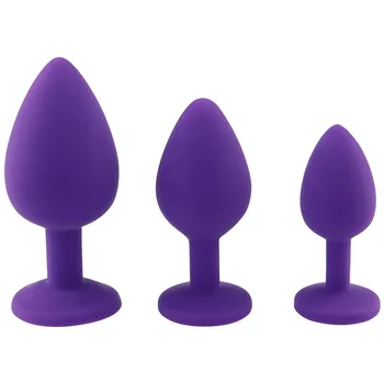 Silicon Butt Plug Anal Plug-Sex Unisex Dop S/M/L 3 Dimensiuni Diferite Jucării pentru Adulți pentru Bărbați/Femei Anal Trainer pentru Cupluri