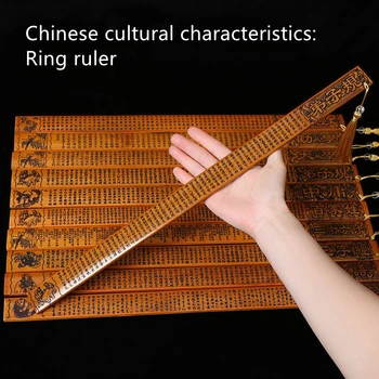 Chineză Culturale Caracteristice Riglă De Măsurare Atenție Conducător Jiechi Lemn Metrice Regula Precizie Dublă Față-Verso Instrument De Măsurare