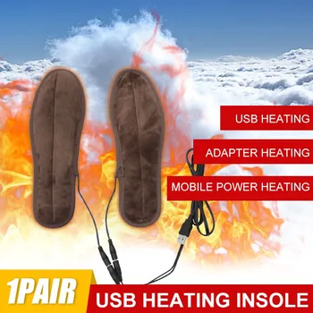 USB Încălzit Branț Bărbați de Iarnă în aer liber Termică Insertii de Pantofi pentru Femei Picioarele Calde Ciorap Pad Mat Unisex Electric de Încălzire Tălpi