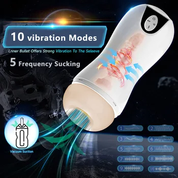 2022 Automate De Sex Masculin Masturbator Cupa Vibrator Sex Fara Preludiu Masturbari Jucarii Sexuale Pentru Bărbat Adult Bunuri Supt Mașină Realist Vagin