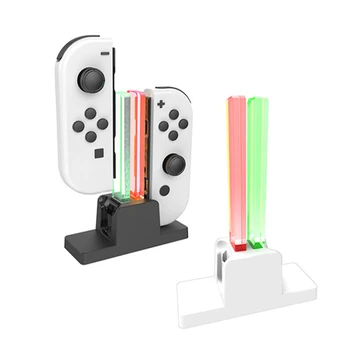 Pentru Nintend Bucurie-con Controller Dual Charger Joystick Încărcător Suport stativ cu LED-uri pentru Nintendo Comutator OLED NS Joycon Accesorii