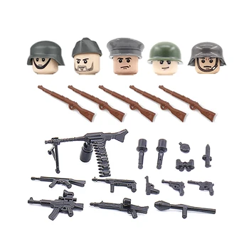 Militare WW2 Infanterie Soldat DIY Helme Armatei SUA Arma MOC Accesorii Armă Playmobil Bloc Caramida Copii Copii Cadou Jucărie