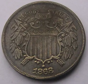 Două Procente 1868 copia monede TRANSPORT GRATUIT