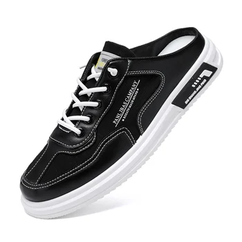 De Vânzare la cald 2022 Jumătate Pantofi pentru Bărbați Negru Catâri Pantofi de Vara in aer liber Slip-on Încălțăminte pentru bărbați de Moda Alb Mens Papuci și Jumătate