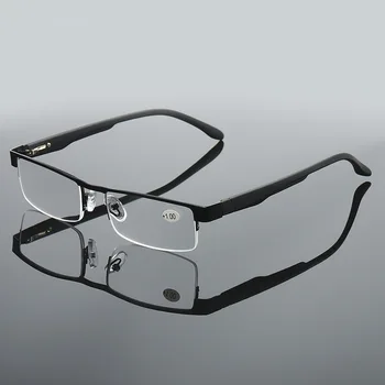 Piața Jumătate Cadru din Aliaj de Ochelari de Citit Bărbați Femei Ochelari de vedere Hipermetropia ochelari baza de Prescriptie medicala +1.0+1.5+2.0+2.5+3.0+3.5+4.0