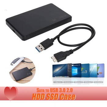 2.5 inch HDD SSD Caz Sata la USB 3.0 2.0 Adaptor Hard Disk Cabina Gratuit 5 6 Gbps Cutie pentru 2 TB HDD Disk pentru Windows Mac OS