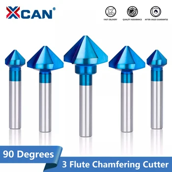 XCAN Șanfrenare Cutter 3 Flaut 90 de Grade Countersink Burghiu 4.5-50mm HSS Oțel, Lemn, Metal Gaura de Tăiere Metalului Instrumente de Foraj