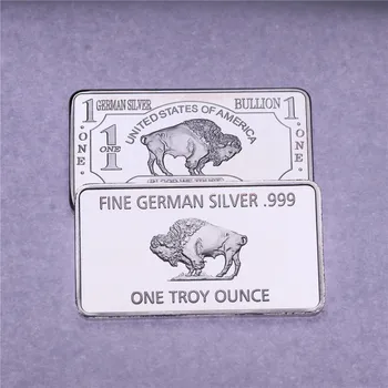 Non Magnetice Germană Menta 1 Uncie Troy Buffalo Germană Lingouri De Argint Bar Replica De Colectare De Monede