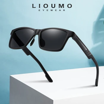 LIOUMO Pătrat Polarizat ochelari de Soare Pentru Barbati Ultraușoare în aer Liber Conducere Ochelari Femei TR90 UV400 Ochelari de lentes de sol hombre