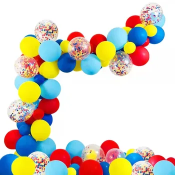 Roșu galben albastru confetti balon ghirlanda arc de carnaval pentru copii de duș nunta petrecere decoratiuni