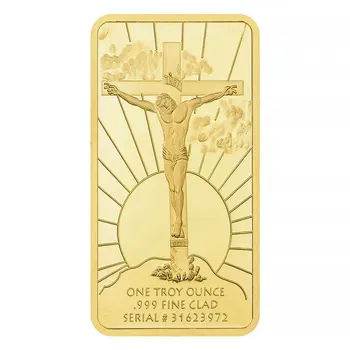 Bar de aur Isus Creștinismul Crucii Cllectible Cadou Monedă Comemorativă Poruncile Placat cu Aur de Suveniruri Monede