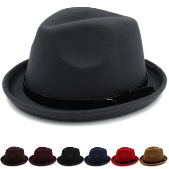 Pălărie de Top de sex feminin toamna iarna tineretul Britanic tweed etapă pălăria domnului Street jazz pălărie îndoită barbati top hat