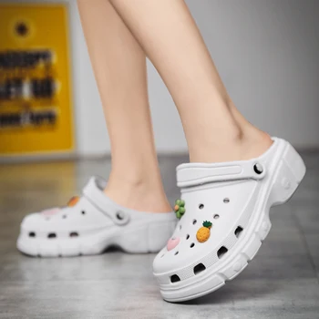 Vara Noi 2022 Sandale De Vara Femei Papuci Sandale Cu Platforma În Aer Liber Saboți Gros Strada Plaja Papuci Flip-Flops Grădină Pantofi