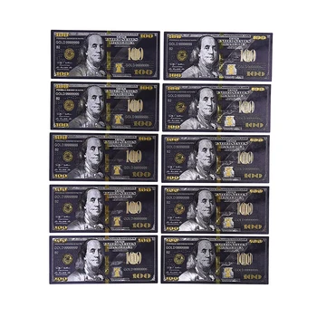 Antic Negru Folie de Aur în valoare de 100 USD Monedă Comemorativă de Dolari în Bancnote de Decor