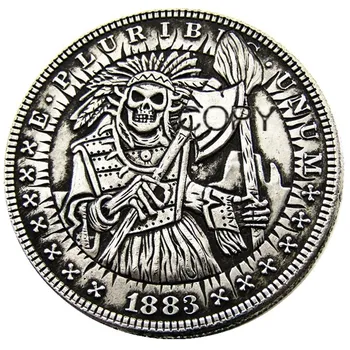 HB(35)NE Vagabond Morgan Dolar de Argint Placat cu Copia Monede
