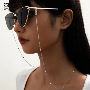 Simplu de Metal ochelari de Soare Lanț pentru Femei de Aur de Argint de Culoare Șirag de mărgele Rotunde Ochelari Masca Lanțuri Curea Ochelari de soare Bijuterii Accesorii