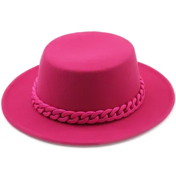 Femei Vara bomboane de culoare Margine Largă Lână Jazz Pălării Fedora Panama Trilby Capac Tendință Jucător Pălărie en-Gros