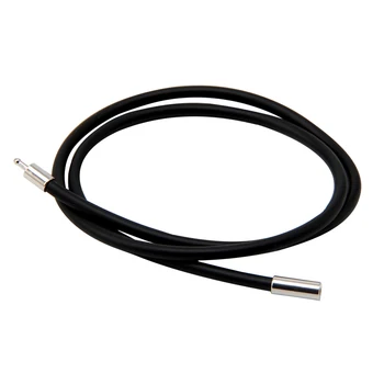 JAVRICK Fierbinte de Vânzare 16 Inch 3mm Cablu de Cauciuc Colier cu Oțel Inoxidabil de Închidere Bijuterii 7AX0061