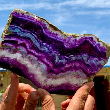 Natural frumos curcubeu-fluorit cristal piatră brută specimen